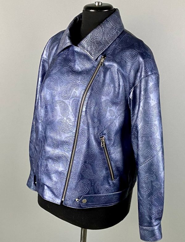 Куртка женская модель 35 синяя/рис.оригин.